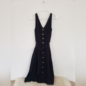 Womens Universal Thread Black Sleeveless Linen Dress Size Small